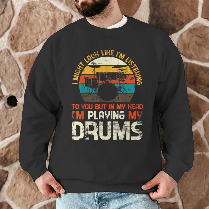 Musician Drummer Music Lover Drum Kit Men Graphic Sweatshirt Musician Drummer Music Lover Drum Kit Men Graphic Sweatshirt