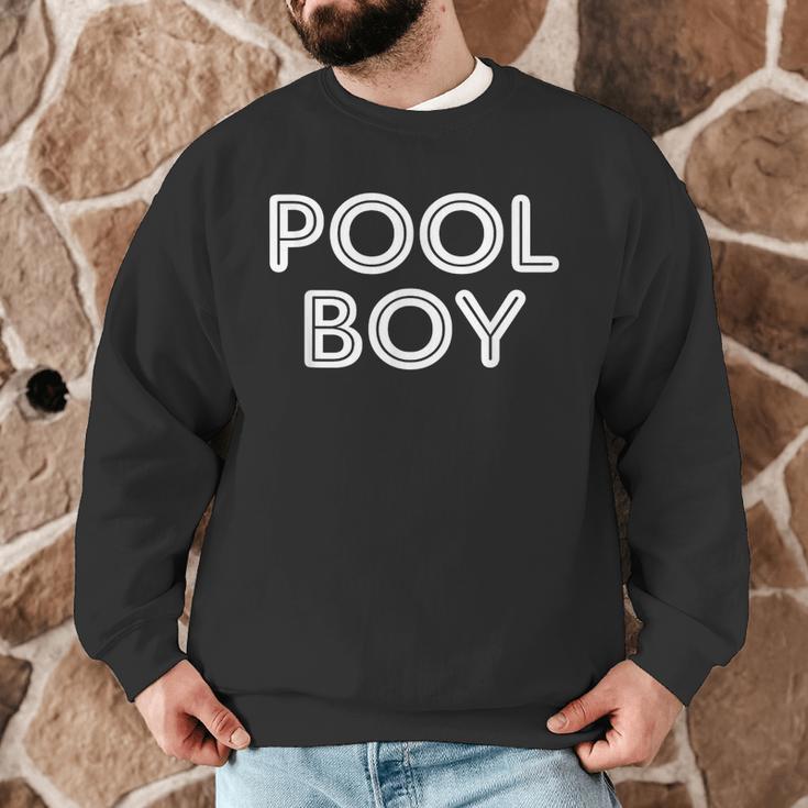 Pool Boy Saying Swim Cool Swimmer Swimming Pool Men Graphic Sweatshirt
