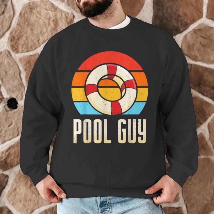 Pool Guy Swimming Attendant Attendants Rescuer Men Graphic Sweatshirt