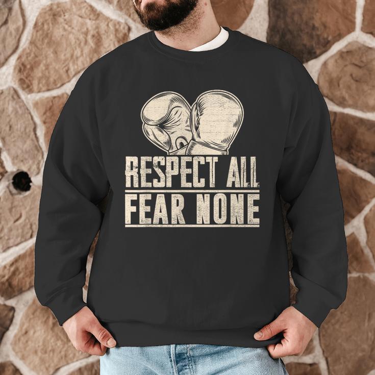 Respect All Fear None Muay Thai Men Graphic Sweatshirt Respect All Fear None Muay Thai Men Graphic Sweatshirt
