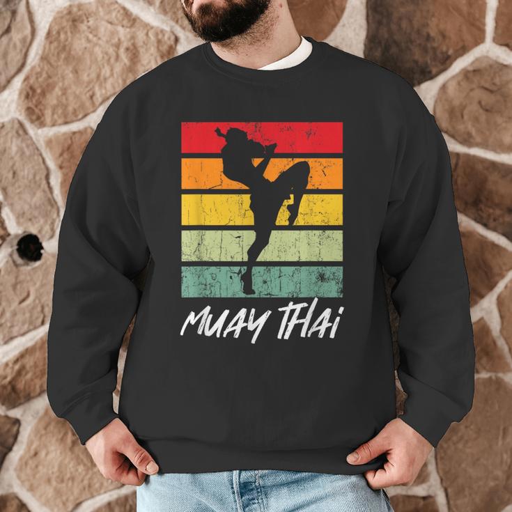Retro Muay Thai Vintage MMA Martial Arts Thailand Boxing Men Graphic Sweatshirt