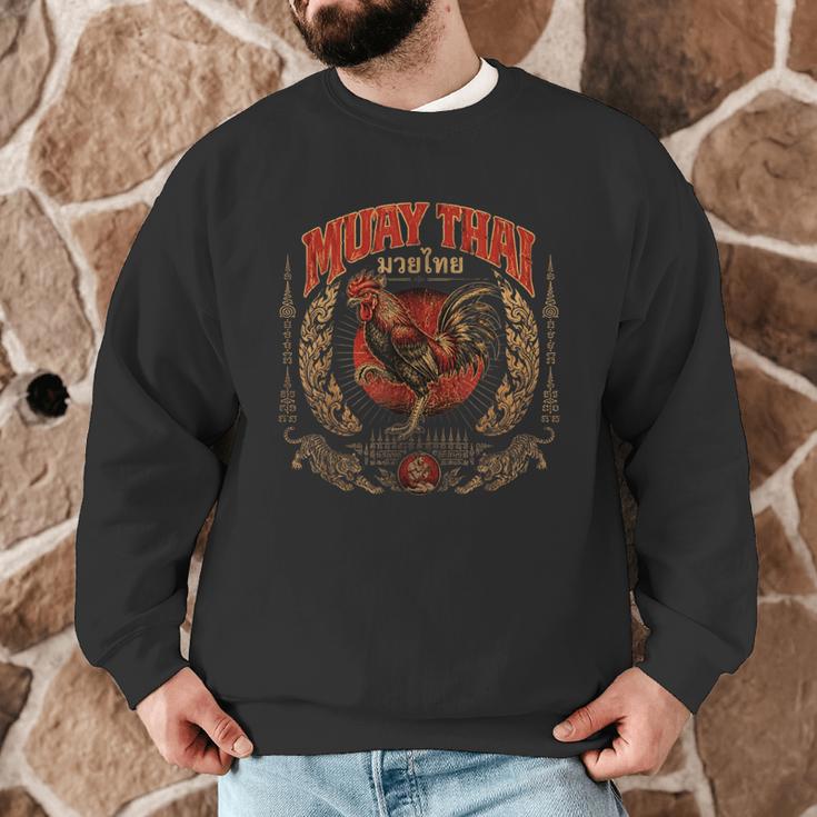 Retro Muay Thai Woman Thai Boxing Warrior Fighter Chicken Men Graphic Sweatshirt Retro Muay Thai Woman Thai Boxing Warrior Fighter Chicken Men Graphic Sweatshirt