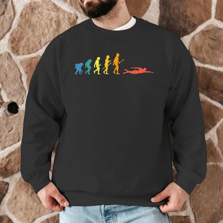 Retro Swimming Evolution For Swimmers Summer Water Lovers Men Graphic Sweatshirt Retro Swimming Evolution For Swimmers Summer Water Lovers Men Graphic Sweatshirt