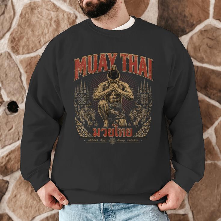 Retro Thailand Muay Thai Thai Boxing Fighter Art Men Graphic Sweatshirt Retro Thailand Muay Thai Thai Boxing Fighter Art Men Graphic Sweatshirt