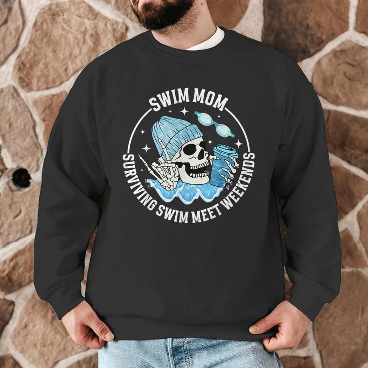 Swim Meets Swim Mom Of A Swimmer Mom Swim Mama Swimming Mom Men Graphic Sweatshirt