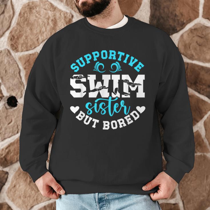 Swim Sister Supportive Swimming Sister Of A Swimmer Sis Men Graphic Sweatshirt Swim Sister Supportive Swimming Sister Of A Swimmer Sis Men Graphic Sweatshirt