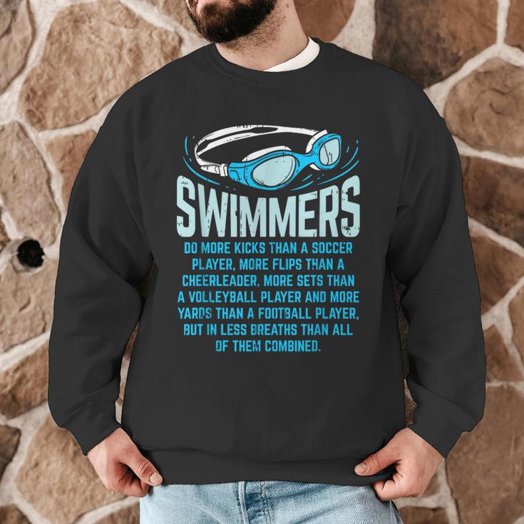 Swimmers Do More Kicks I For Swimming Lovers Men Graphic Sweatshirt