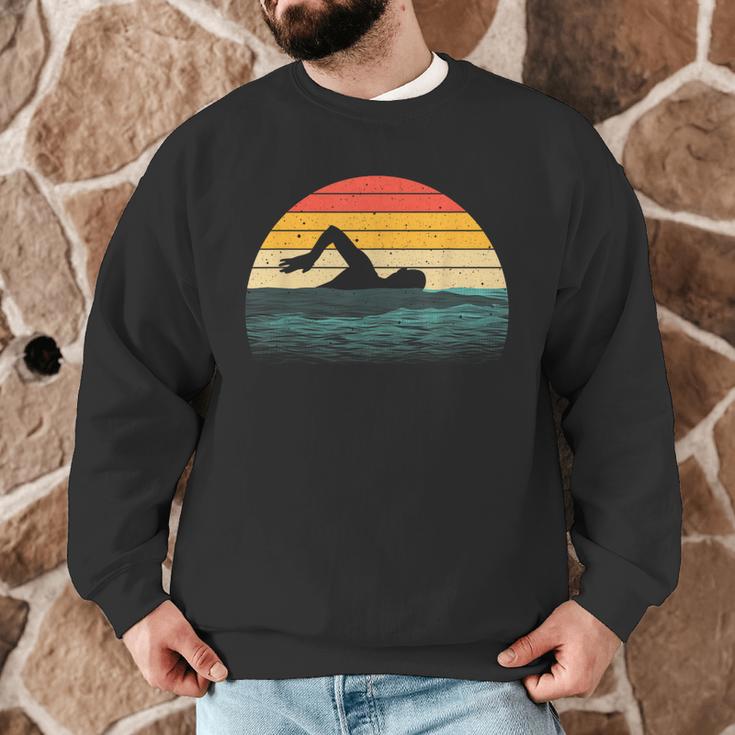 Swimming Art For Men Women Swim Coach Rescue Swimmer Men Graphic Sweatshirt