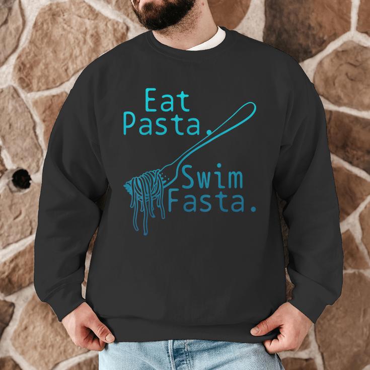 Swimming Eat Pasta Swim Fasta Swimmer Men Graphic Sweatshirt Swimming Eat Pasta Swim Fasta Swimmer Men Graphic Sweatshirt