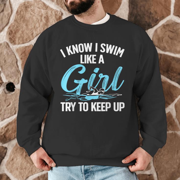 Swimming For Men Women Kids Swimmer Swim Lovers Men Graphic Sweatshirt