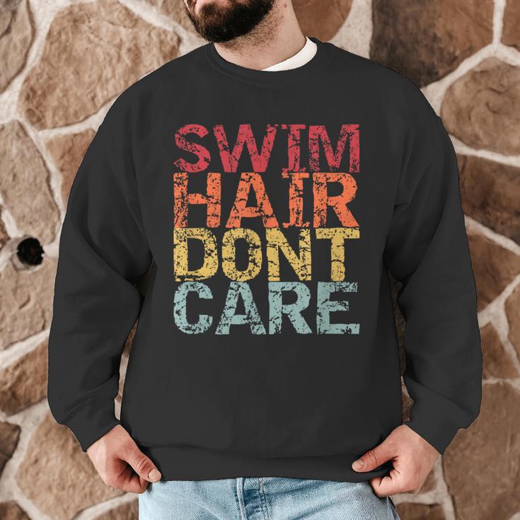 Swimming Pool Diving Sport Swimmer Swim Hair Dont Care Men Graphic Sweatshirt Swimming Pool Diving Sport Swimmer Swim Hair Dont Care Men Graphic Sweatshirt
