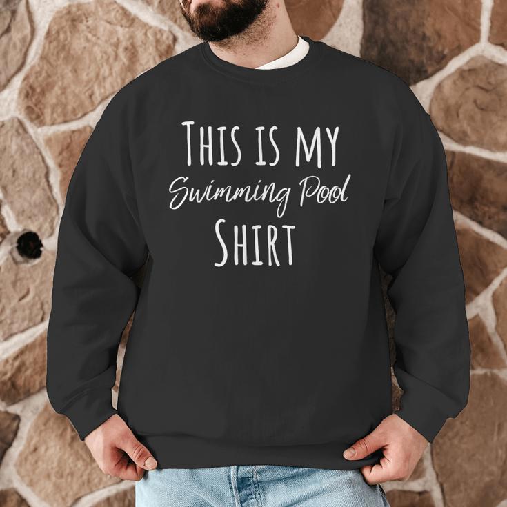 This Is My Swimming Pool Summer Swim Tee T-Shirt Men Graphic Sweatshirt