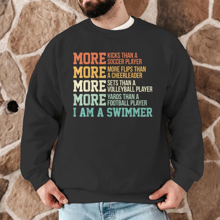 Swimming Saying Swim Swimmer Men Graphic Sweatshirt Swimming Saying Swim Swimmer Men Graphic Sweatshirt