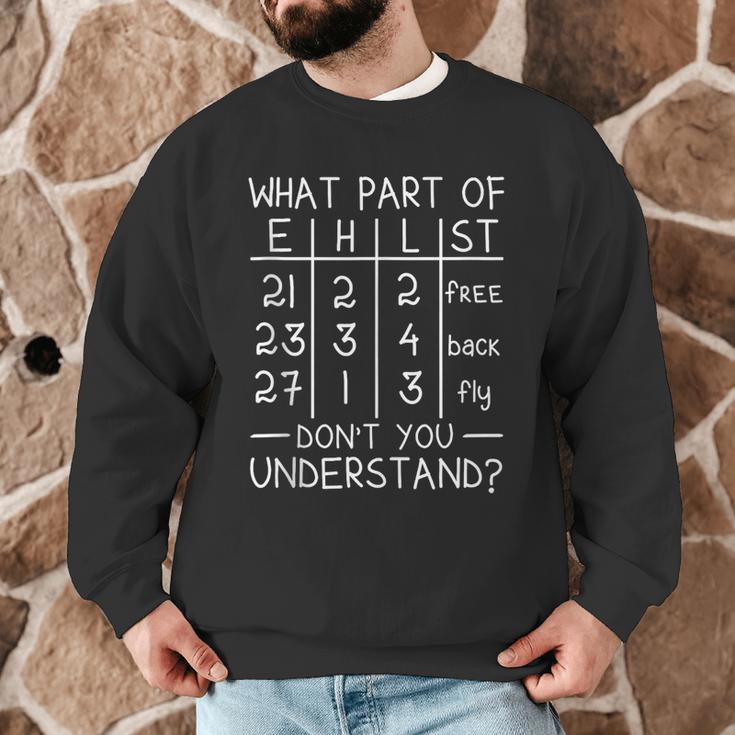 Swimming Swimmer What Part Don't You Understand Swim Team Men Graphic Sweatshirt