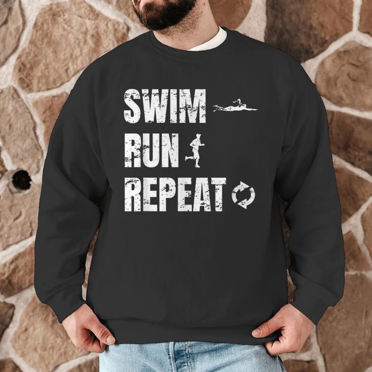 Swimrun Endurance Sports Swimming Running Swim Run Men Graphic Sweatshirt Swimrun Endurance Sports Swimming Running Swim Run Men Graphic Sweatshirt