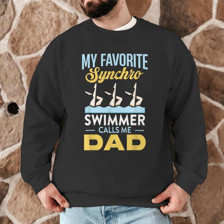 Synchronized Swimming Dad Favorite Synchro Swimmer Artistic Men Graphic Sweatshirt