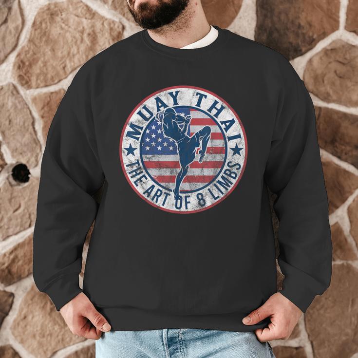 Vintage Muay Thai Karate Boxing Mixed Martial Arts Men Graphic Sweatshirt Vintage Muay Thai Karate Boxing Mixed Martial Arts Men Graphic Sweatshirt