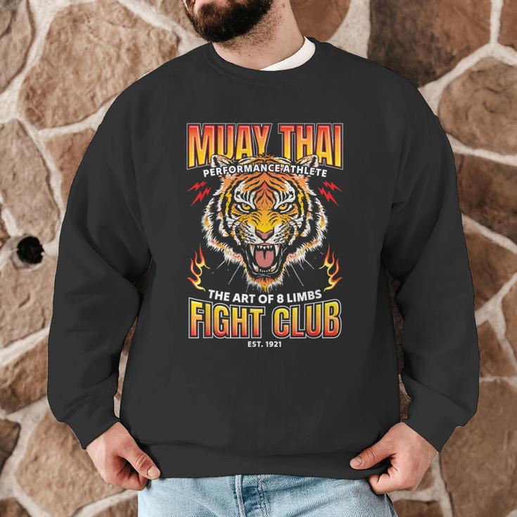 Vintage Muay Thai Twin Tiger Art Of 8 Limbs Men Graphic Sweatshirt