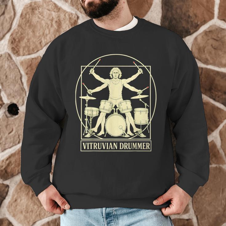 Vitruvian Drummer Drum Kit Music Lover Musician Men Men Graphic Sweatshirt Vitruvian Drummer Drum Kit Music Lover Musician Men Men Graphic Sweatshirt