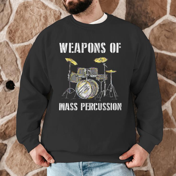 Weapons Of Mass Percussion Band Best Drummer Drum Kit Men Graphic Sweatshirt Weapons Of Mass Percussion Band Best Drummer Drum Kit Men Graphic Sweatshirt
