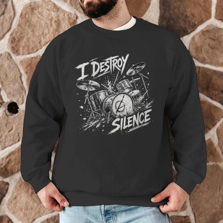Women's Drum Kit I Destroy Silence Art Men Graphic Sweatshirt Women's Drum Kit I Destroy Silence Art Men Graphic Sweatshirt