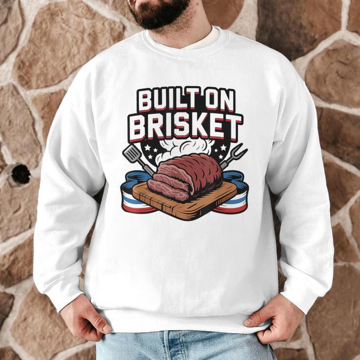 4th July BBQ Dad American Flag Brisket Smoke Men Graphic Sweatshirt