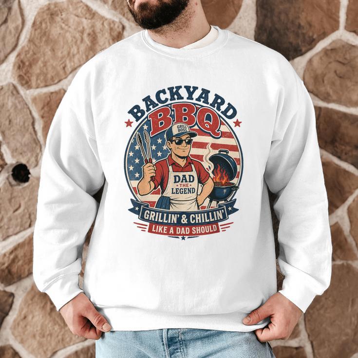 Backyard BBQ Dad Grill Boss Patriotic Fourth Of July Barbecu Men Graphic Sweatshirt Backyard BBQ Dad Grill Boss Patriotic Fourth Of July Barbecu Men Graphic Sweatshirt