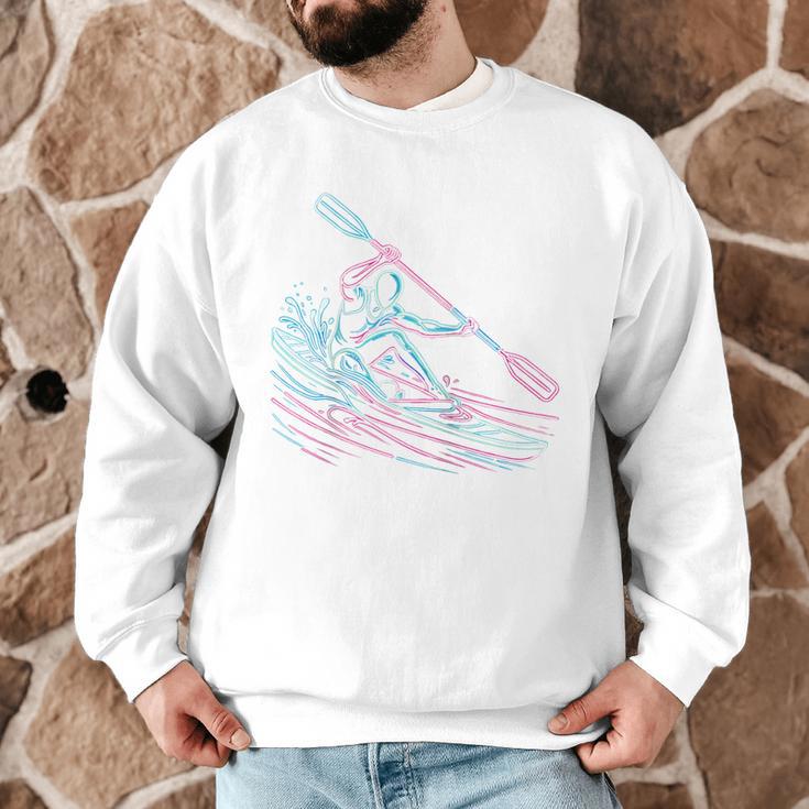 Canoe Canoeing Kayak Paddling Canoeist Raglan Baseball Tee Men Graphic Sweatshirt
