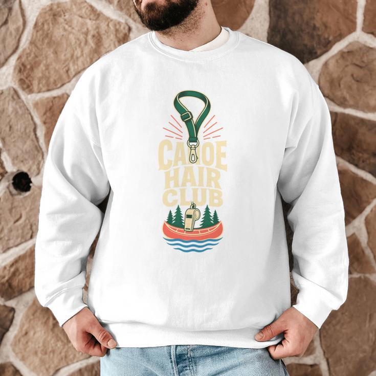 Canoe Hair Club Paddling Retro Comfort Colors Crop Top Men Graphic Sweatshirt