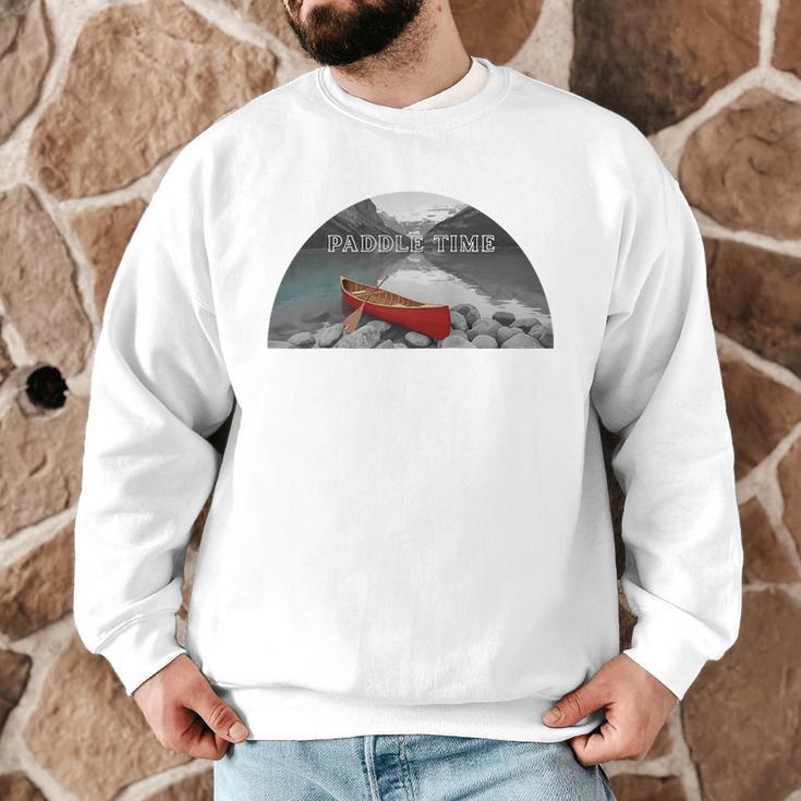Canoe Lover Time To Paddle Raglan Baseball Tee Men Graphic Sweatshirt