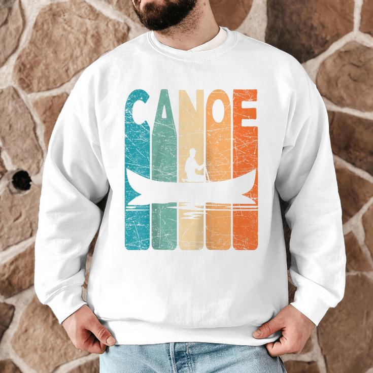 Canoe Vintage Canoeing Retro Canoe Paddling Raglan Baseball Tee Men Graphic Sweatshirt
