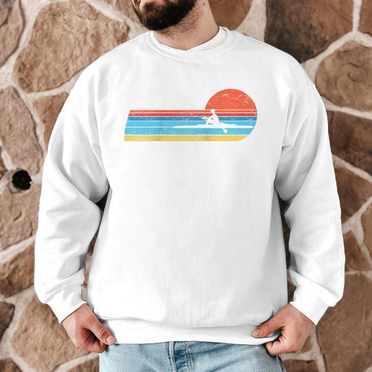 Canoes-Rowing Canoe-Rower Canoeing-Canoeist Vintage Canoes Raglan Baseball Tee Men Graphic Sweatshirt