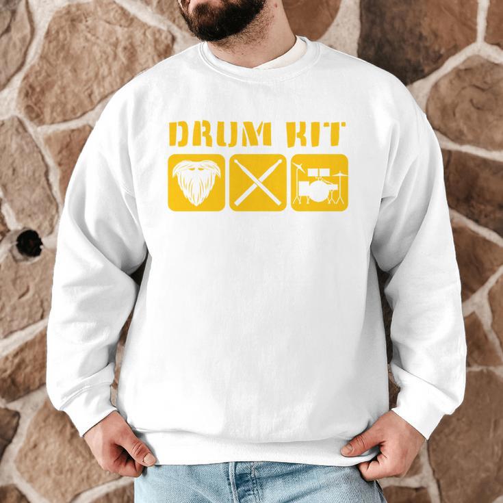 Drum Kit Band Drumming Drumsticks Musical Drums Men Graphic Sweatshirt