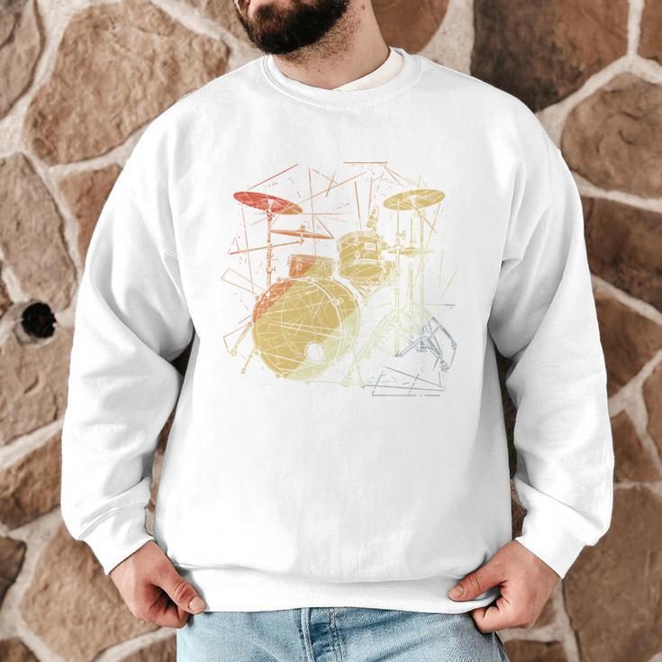 Drum Kit Retrowave Drums Men Graphic Sweatshirt Drum Kit Retrowave Drums Men Graphic Sweatshirt