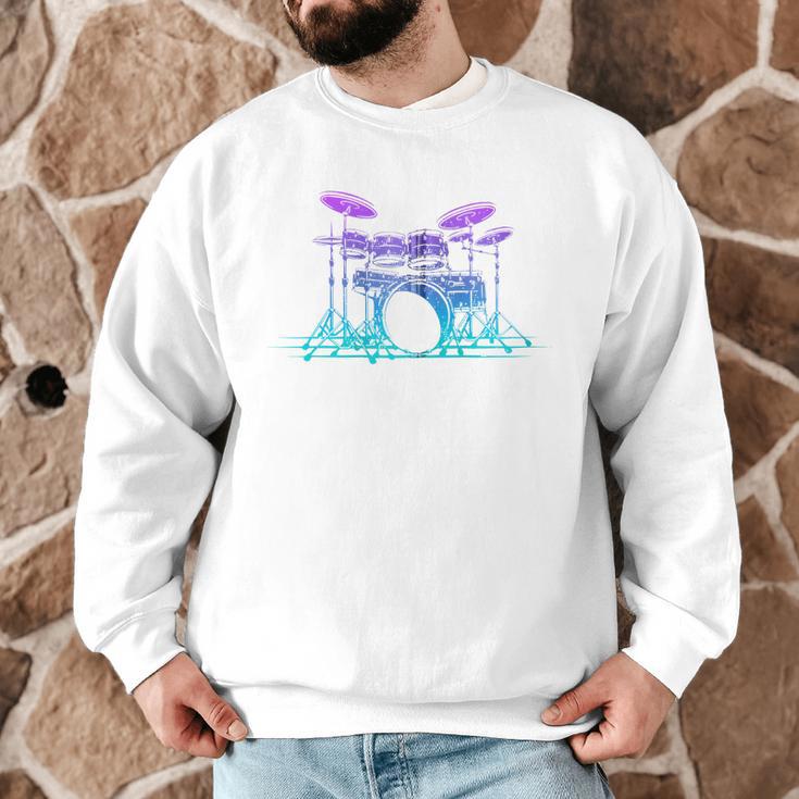 Drum Kit Set Drummer Zip Men Graphic Sweatshirt Drum Kit Set Drummer Zip Men Graphic Sweatshirt