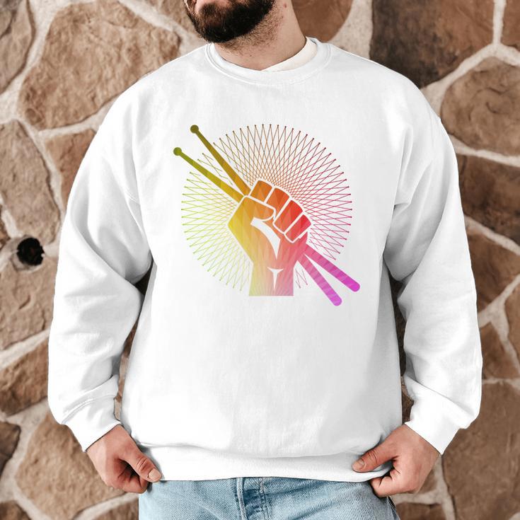 Drummer Drumsticks Fist Drum Kit Sweatshirt Men Graphic Sweatshirt Drummer Drumsticks Fist Drum Kit Sweatshirt Men Graphic Sweatshirt