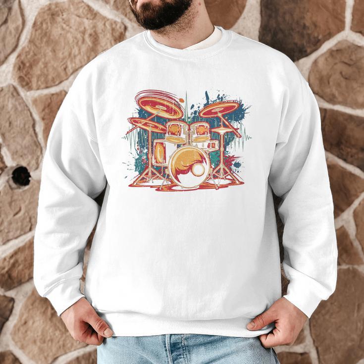 Dynamic Drum Kit For Drummers And Rock Music Lovers Sweatshirt Men Graphic Sweatshirt Dynamic Drum Kit For Drummers And Rock Music Lovers Sweatshirt Men Graphic Sweatshirt