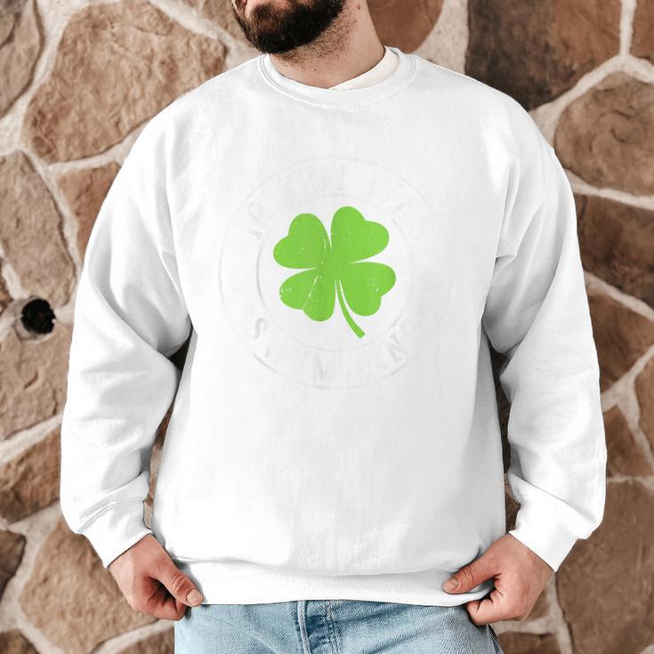 Irish I Was Swimming Shamrock St Patrick's Day Swimmer Men Graphic Sweatshirt Irish I Was Swimming Shamrock St Patrick's Day Swimmer Men Graphic Sweatshirt
