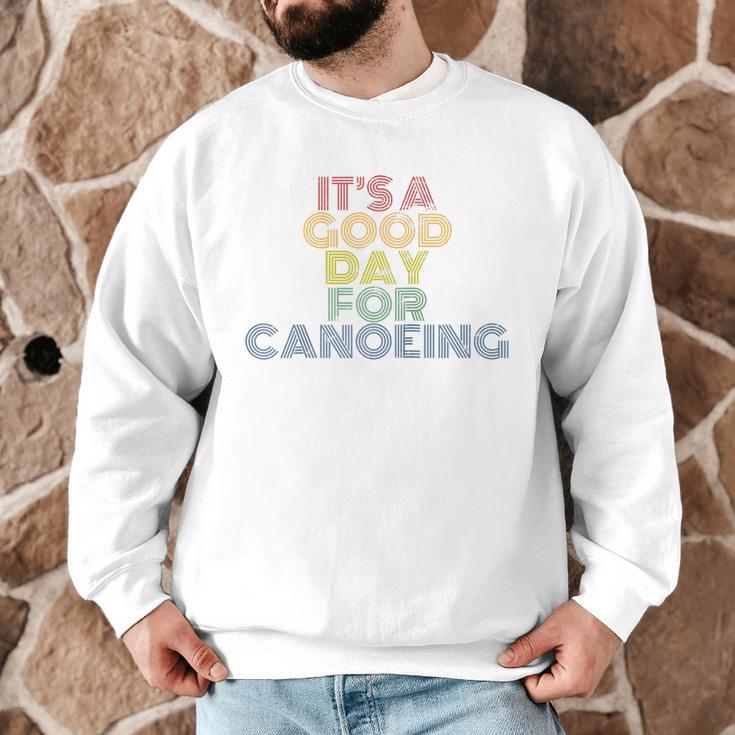 It's A Good Day For Canoeing Retro 70s Vintage Distressed Raglan Baseball Tee Men Graphic Sweatshirt It's A Good Day For Canoeing Retro 70s Vintage Distressed Raglan Baseball Tee Men Graphic Sweatshirt