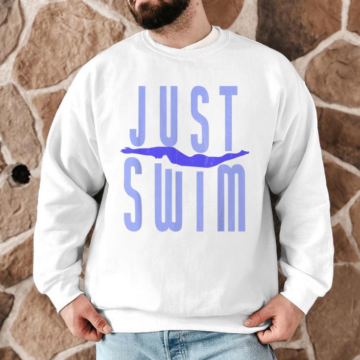 Just Swim Swimmer Swimming Men Graphic Sweatshirt
