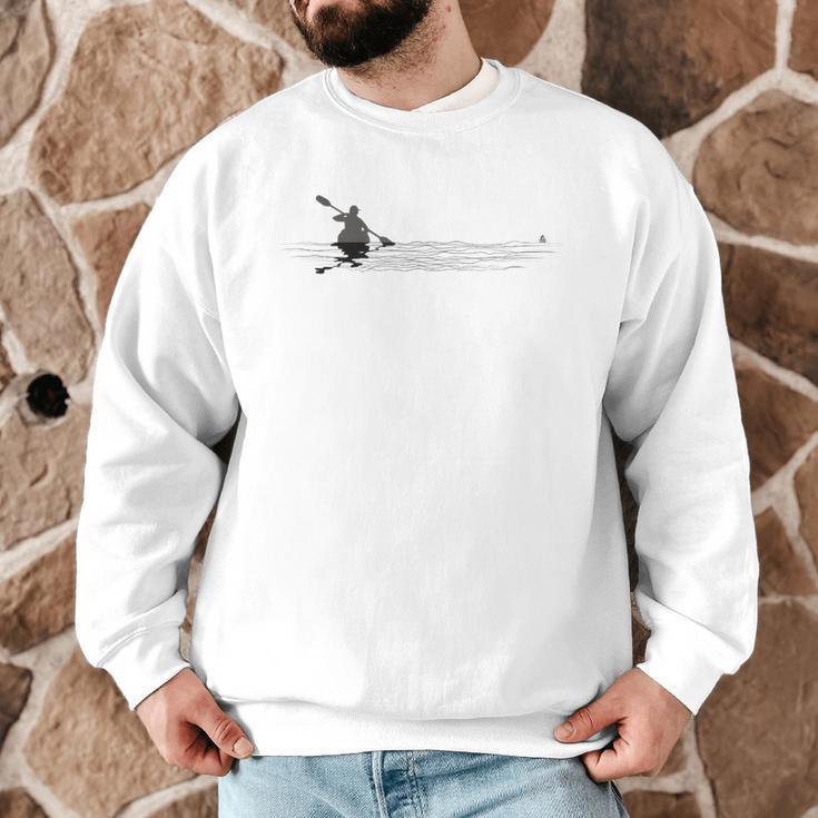 Kayaking Graphic Kayak Figure Kayaker Canoe Paddling Men Graphic Sweatshirt