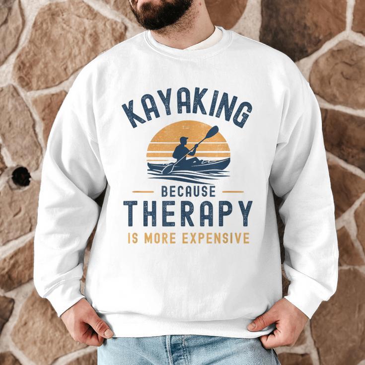 Kayaking Therapy Kayaker Canoe Paddle Lake River Men Graphic Sweatshirt