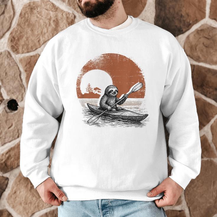 Kayaking Sloth Kayak Kayaker Canoe Paddling Men Graphic Sweatshirt