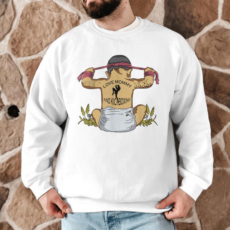 Kickboxing Muay Thai Training Fitness Baby Love Mommy Men Graphic Sweatshirt