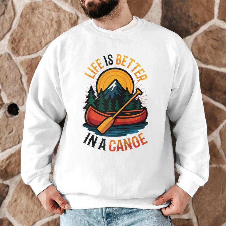 Life Is Better In A Canoe Canoeing Raglan Baseball Tee Men Graphic Sweatshirt