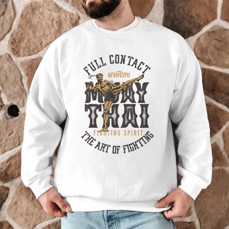 Muay Thai Fighter MMA Full Contact Retro Kickboxing Men Graphic Sweatshirt Muay Thai Fighter MMA Full Contact Retro Kickboxing Men Graphic Sweatshirt