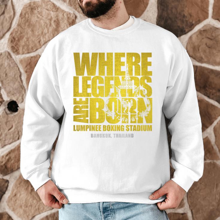 Muay Thai Lumpinee Boxing Stadium Where Legend Born Men Graphic Sweatshirt Muay Thai Lumpinee Boxing Stadium Where Legend Born Men Graphic Sweatshirt