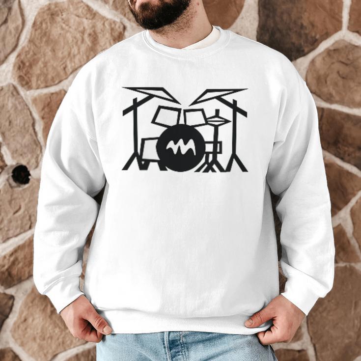 Retro Drum Kit Raglan Baseball Tee Men Graphic Sweatshirt