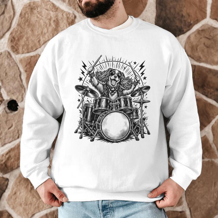 Spaniel Rock Drum Kit Men Graphic Sweatshirt