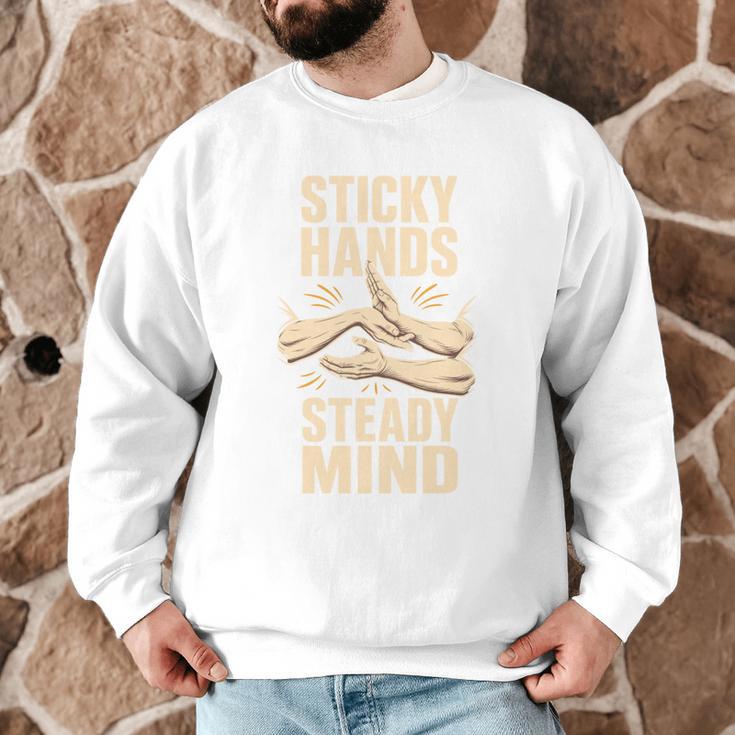 Sticky Hands Steady Mind Muay Thai Boxing Men Graphic Sweatshirt Sticky Hands Steady Mind Muay Thai Boxing Men Graphic Sweatshirt